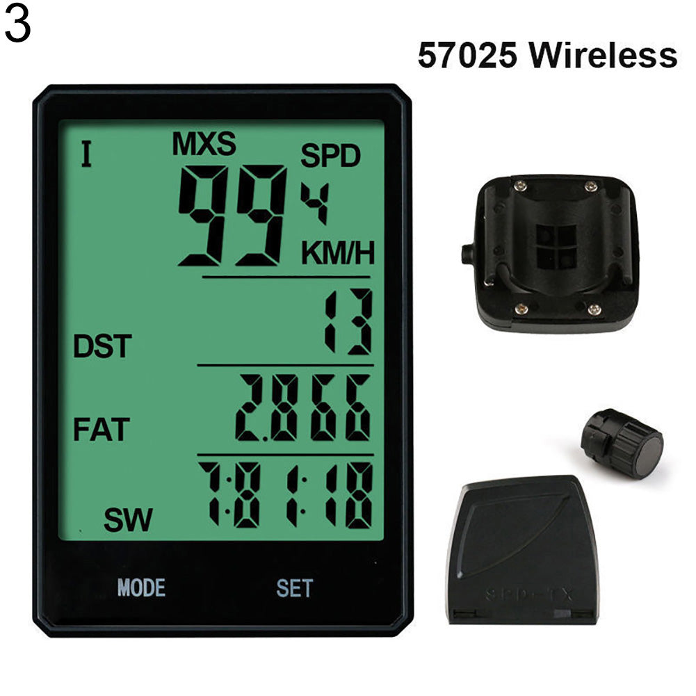 Wired/Wireless Waterproof Backlight Bicycle Computer Bike Speedometer Odometer