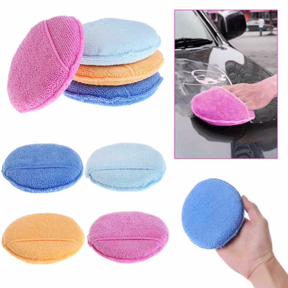 Auto Care Soft Microfiber Car Wax Applicator Pads Polishing Sponges with Pocket