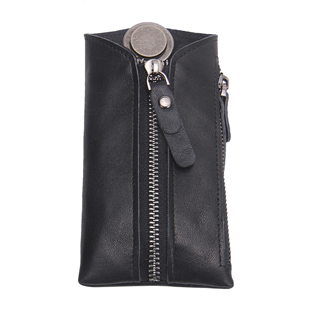 Vintage Key Wallet Keychain Covers Zipper Case Bag Holder Housekeeper Organizer