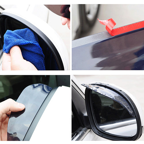 Universal Rear View Side Mirror Rain Eyebrow Board Shade Shield Visor for Car