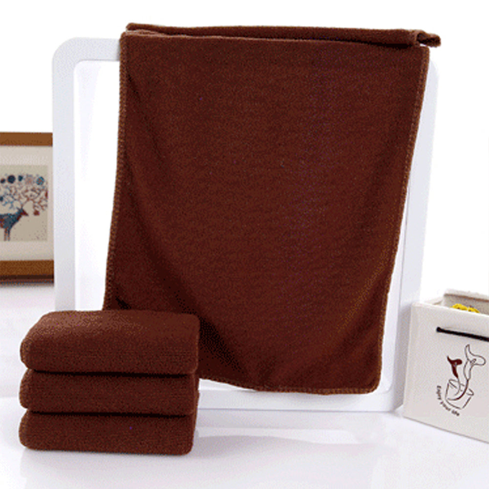 Water Absorbent Microfiber Towel Car Washing Solid Color Fast Drying Hand Towel