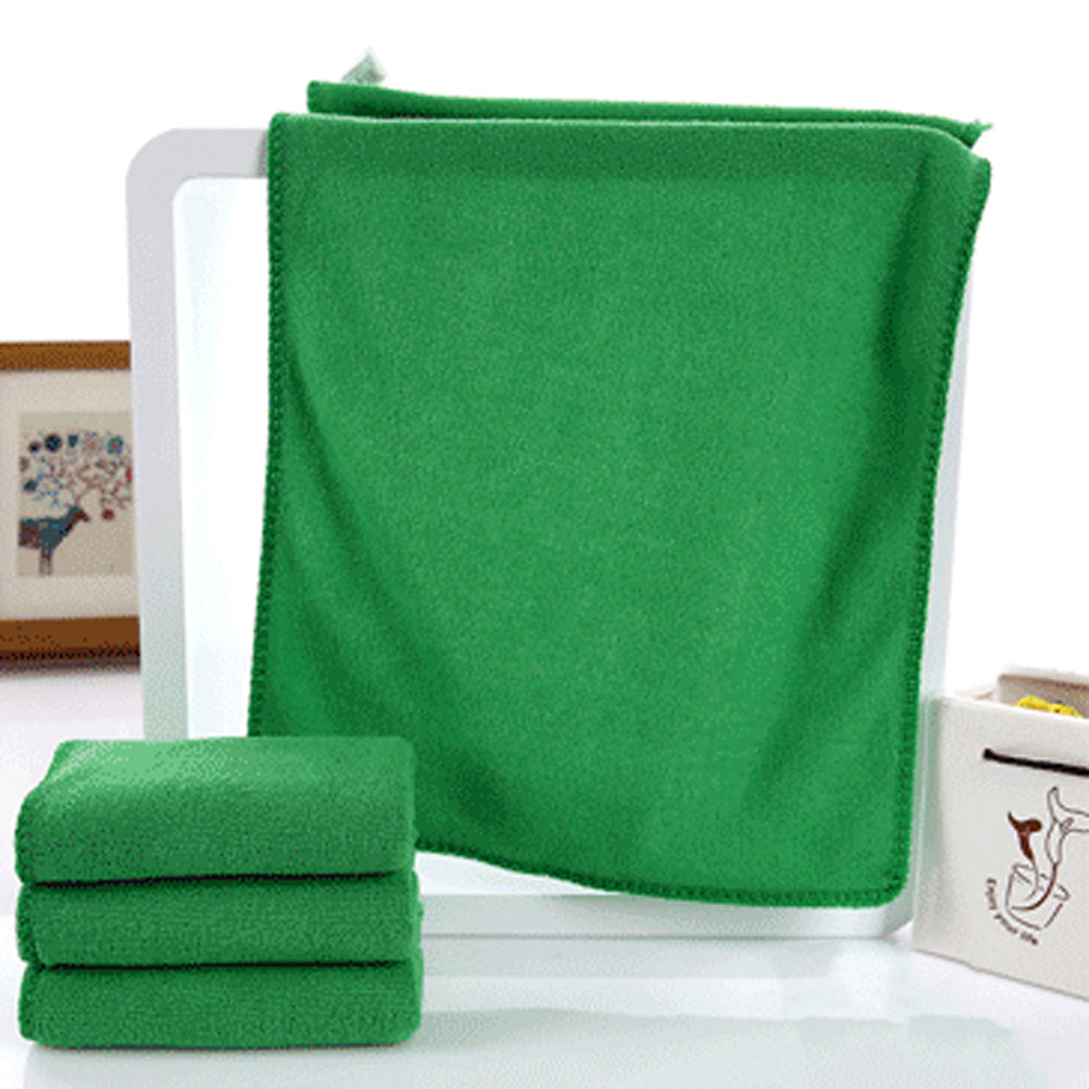 Water Absorbent Microfiber Towel Car Washing Solid Color Fast Drying Hand Towel