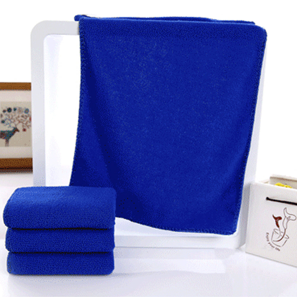 Water Absorbent Microfiber Towel Car Washing Solid Color Fast Drying Hand Towel