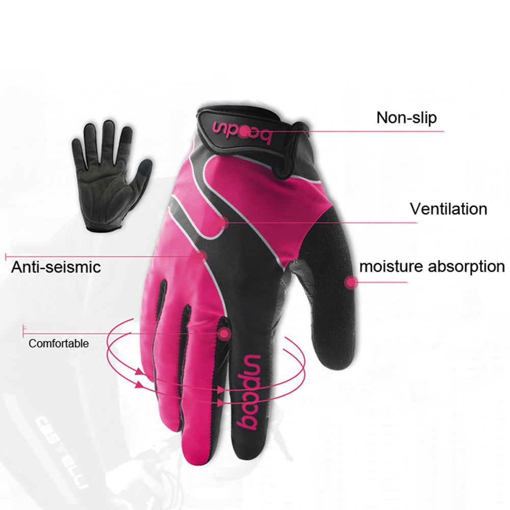 Touch Screen Full Finger Windproof Outdoor Sport Men Women Winter Cycling Gloves