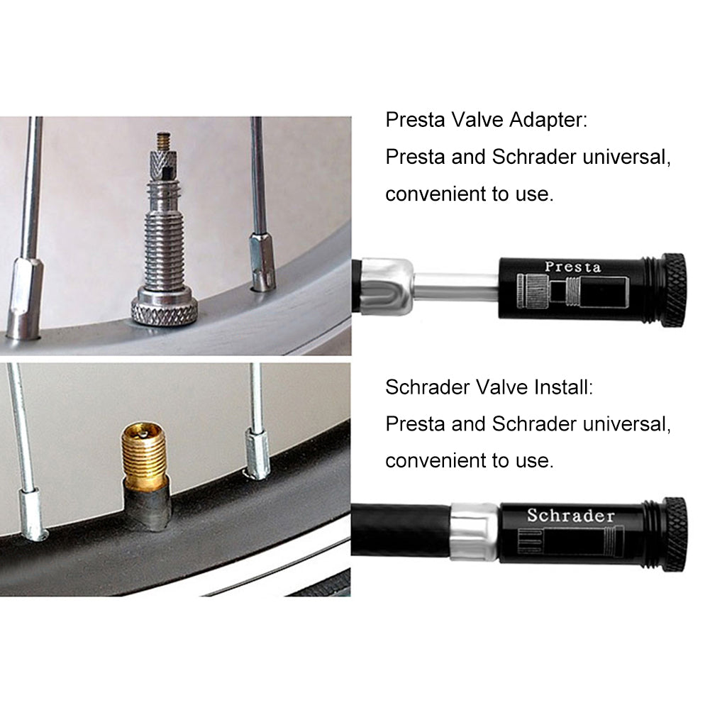 Mini Portable Bike Bicycle Tire Inflator High-Pressure Aluminium Alloy Air Pump