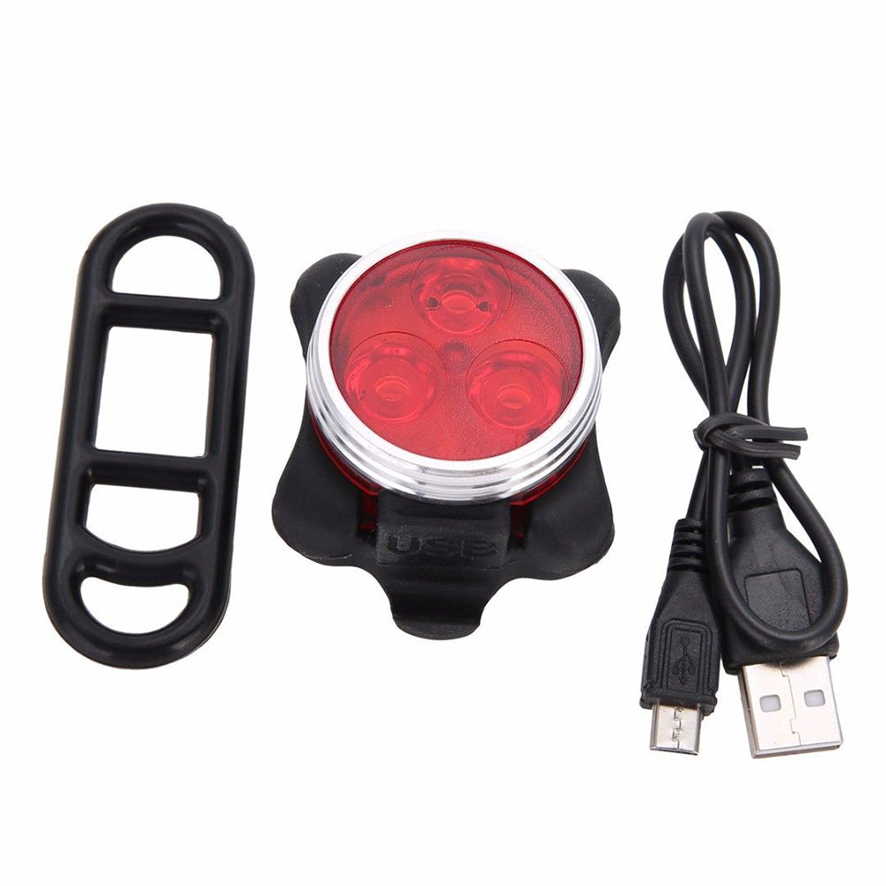 Practical USB Charging Bicycle 3 LED Head Front Light Bike Safety Sign Lamp