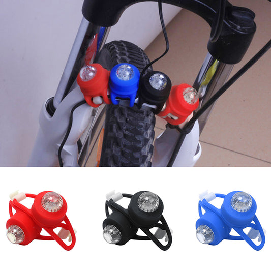 Colorful LED Bicycle Bike Silicone Frog Light Front Rear Safety Warning Lamp