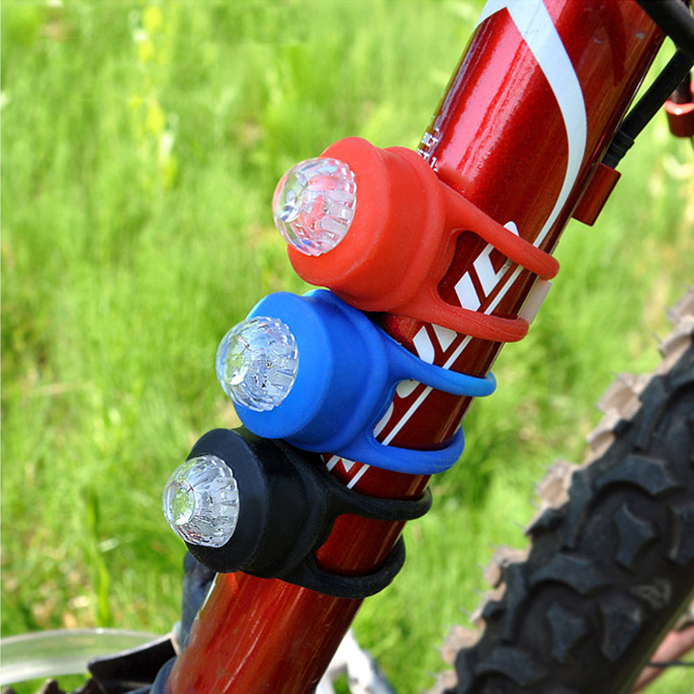 Colorful LED Bicycle Bike Silicone Frog Light Front Rear Safety Warning Lamp