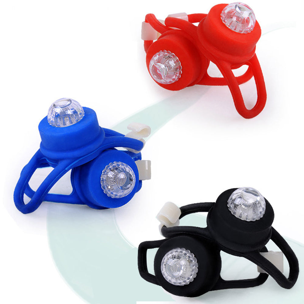 Colorful LED Bicycle Bike Silicone Frog Light Front Rear Safety Warning Lamp