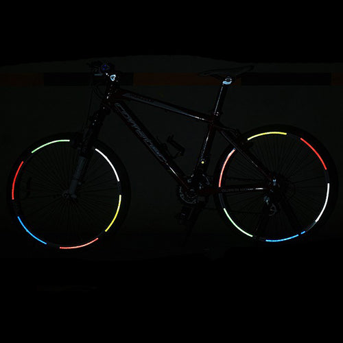 Fluorescent MTB Bike Bicycle Sticker Cycling Wheel Rim Reflective Stickers Decal