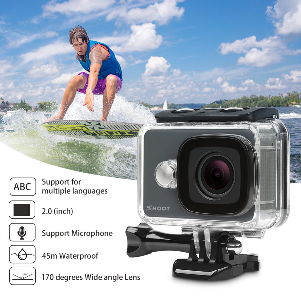 Action Camera WiFi Remote Control Waterproof Outdoor Sports Cam 1080P HD