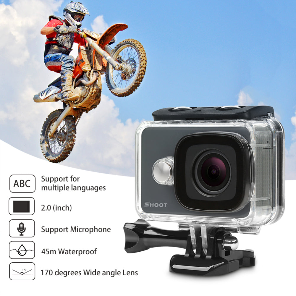 Action Camera WiFi Remote Control Waterproof Outdoor Sports Cam 1080P HD