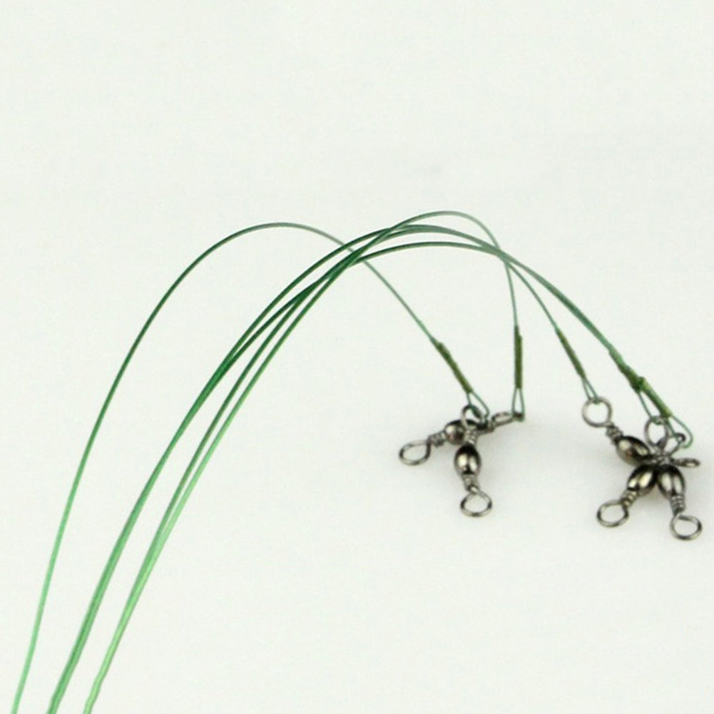 60Pcs Lure Fishhook Anti-bite Fishing Line Leash Cord Steel Wire Leader Tackle