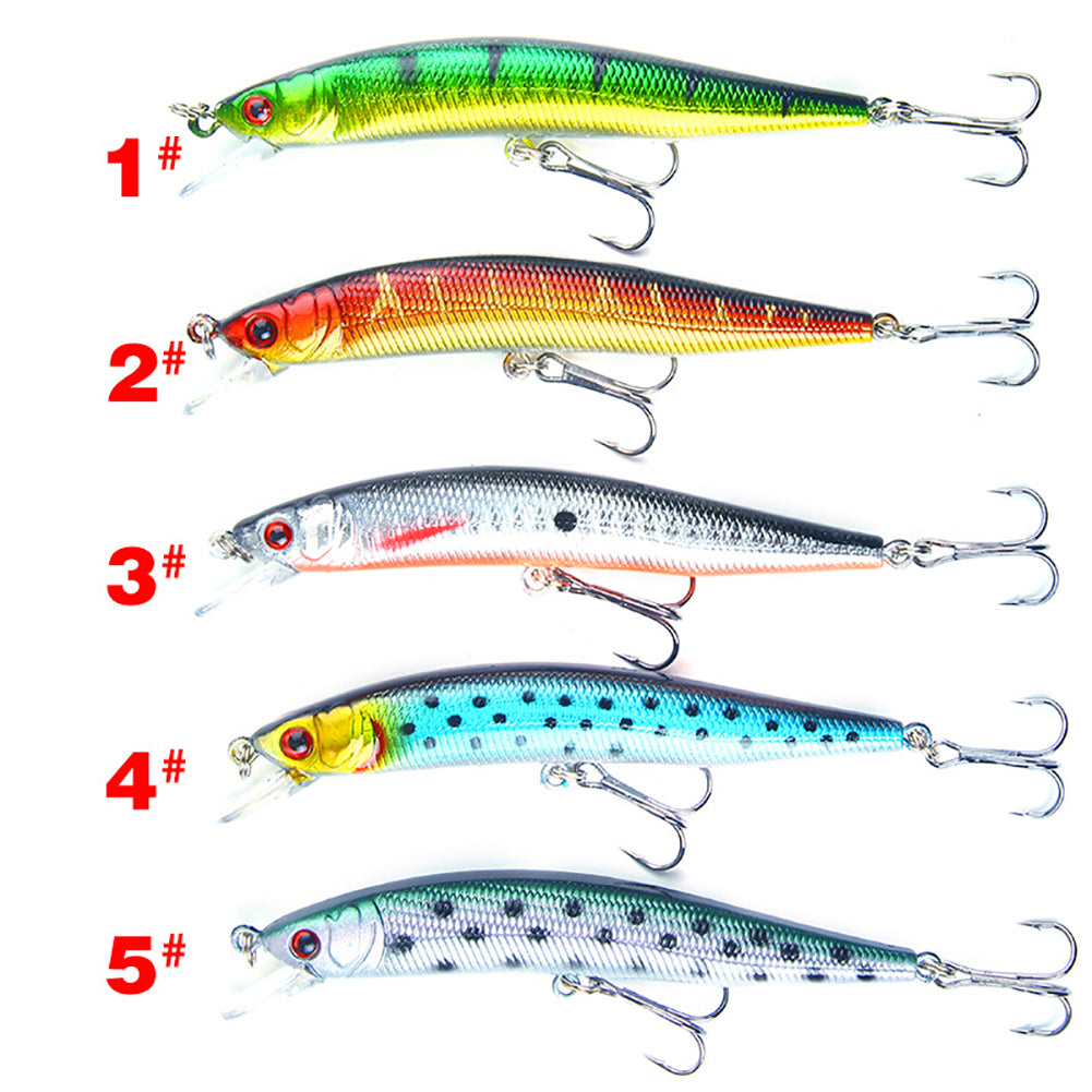 10cm Artificial Fish Minnow Lure Fresh Water Sea Fishing Bait Tackle with Hook