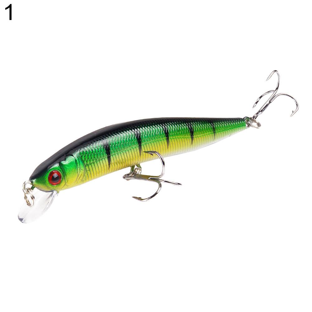 10cm Artificial Fish Minnow Lure Fresh Water Sea Fishing Bait Tackle with Hook