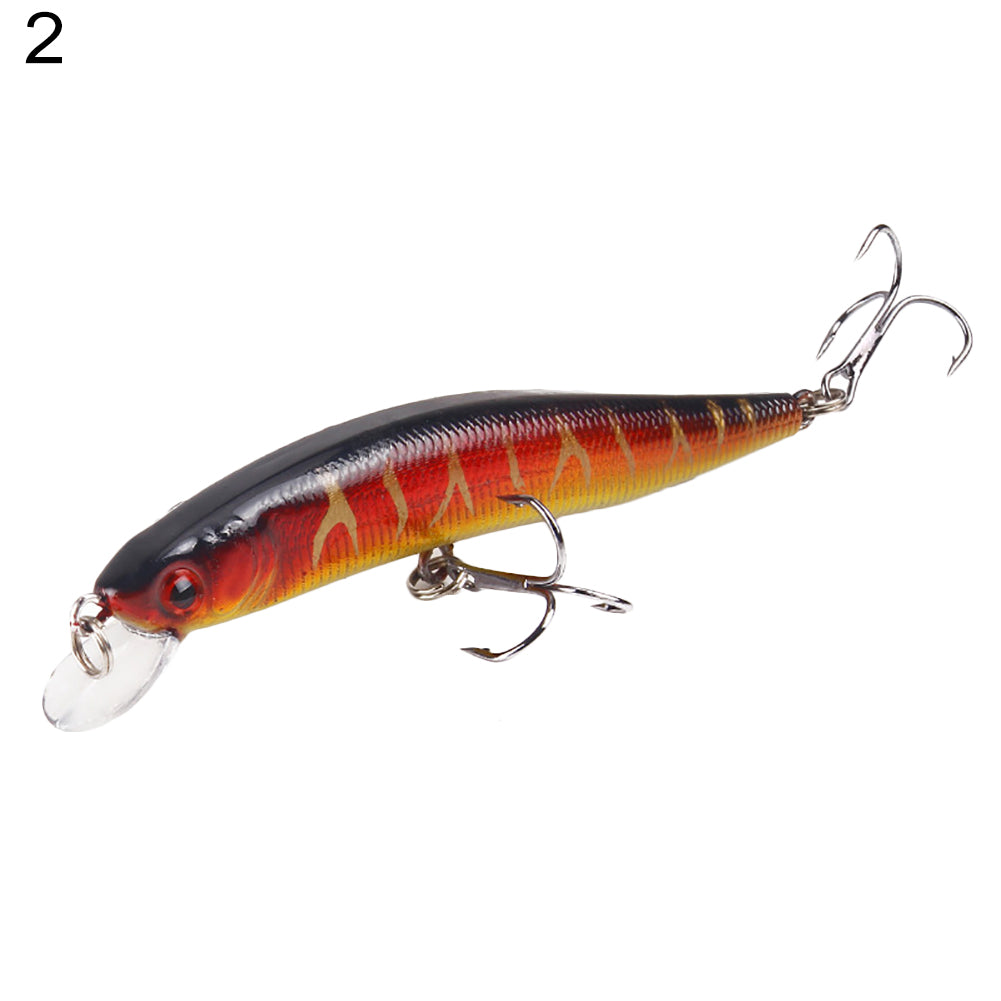 10cm Artificial Fish Minnow Lure Fresh Water Sea Fishing Bait Tackle with Hook