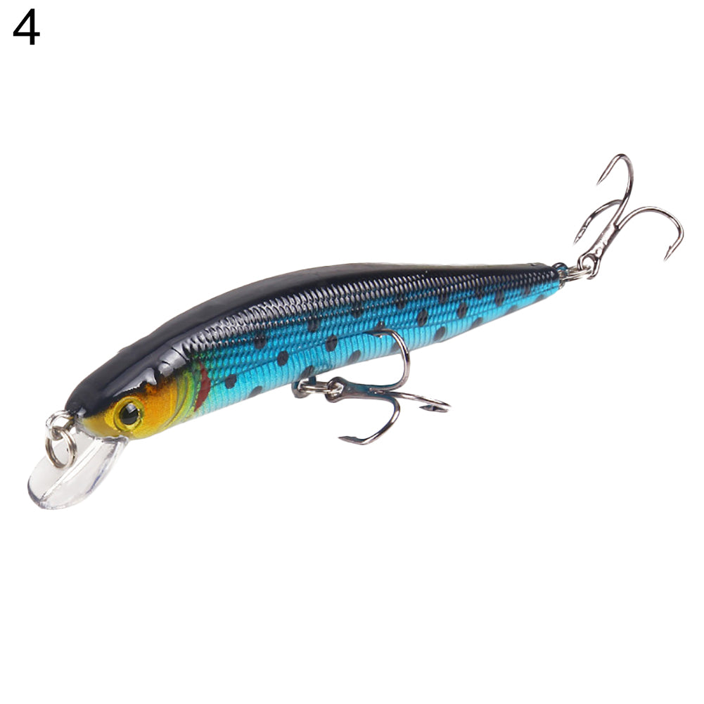 10cm Artificial Fish Minnow Lure Fresh Water Sea Fishing Bait Tackle with Hook