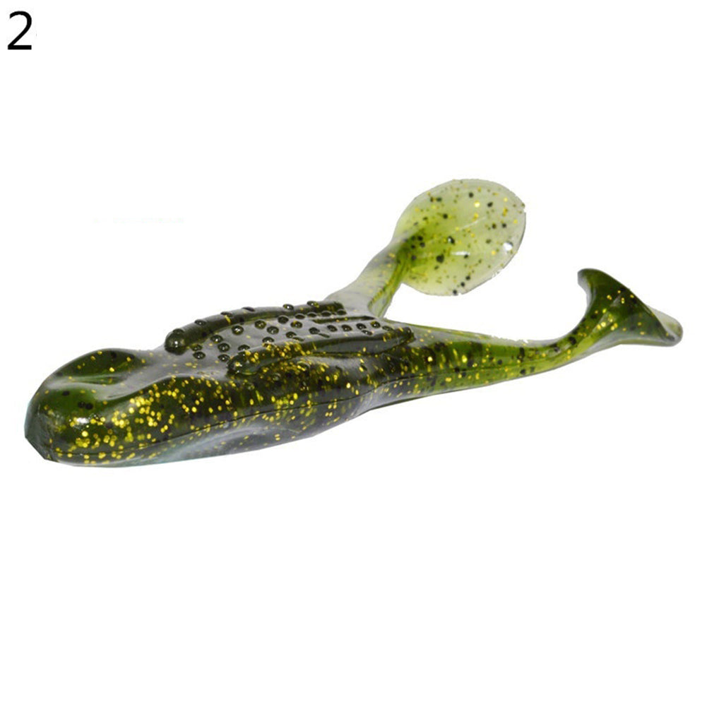 2Pcs Artificial Lifelike Frog Fishing Lure Bait Silicone Simulation Tackle Tool