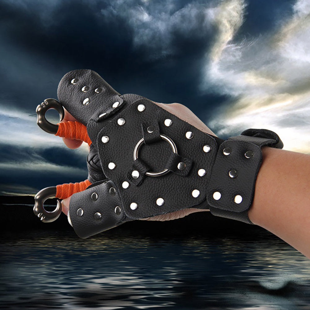 Archery Fishing Reel Hunting Slingshot Wristband Hand Guard Protective Gear