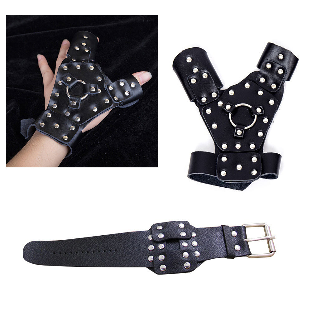 Archery Fishing Reel Hunting Slingshot Wristband Hand Guard Protective Gear