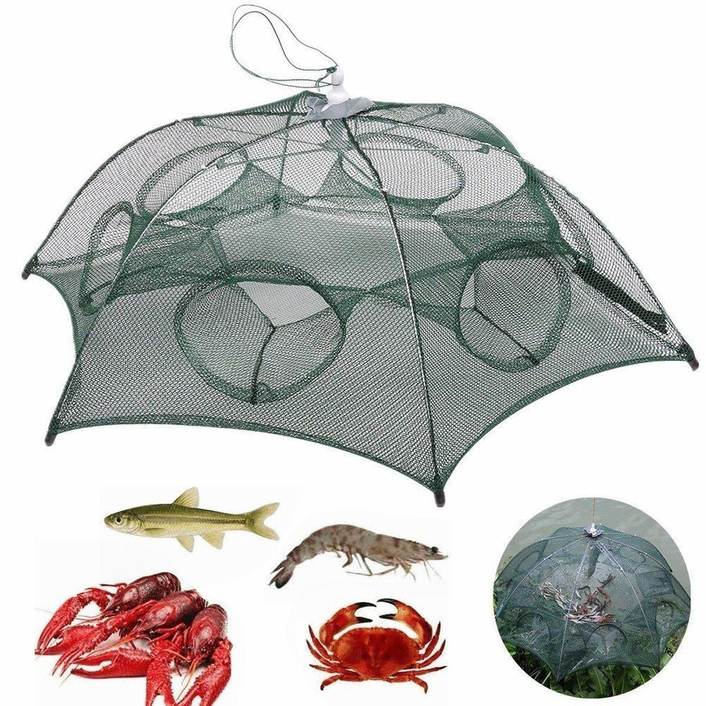 Portable Folding Automatic Fishing Net Fish Minnow Shrimp Crab Mesh Trap Tool