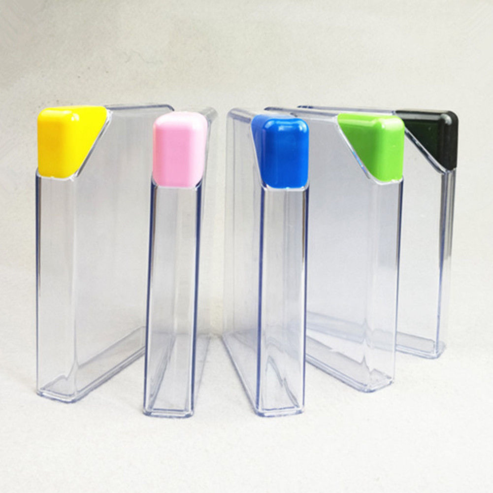 450ML Creative Book Paper Shape Transparent Portable Flat Plastic Water Bottle