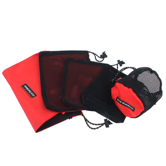 5Pcs Portable Outdoor Camping Travel Cosmetic Storage Mesh Bags Pouch Organizer