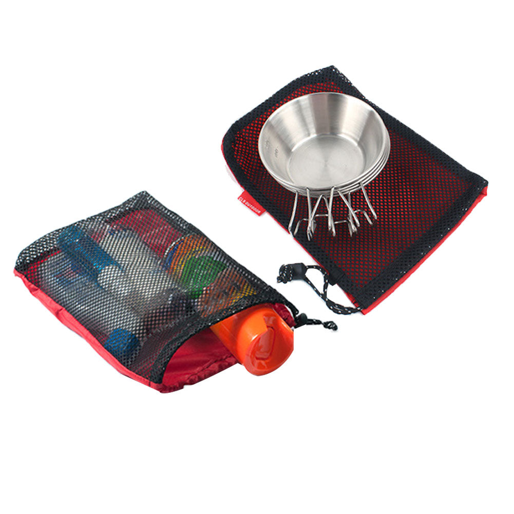 5Pcs Portable Outdoor Camping Travel Cosmetic Storage Mesh Bags Pouch Organizer