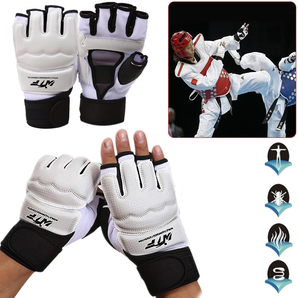 1Pair Taekwondo Fighting Hand Protector Martial Arts Sports Guard Boxing Gloves