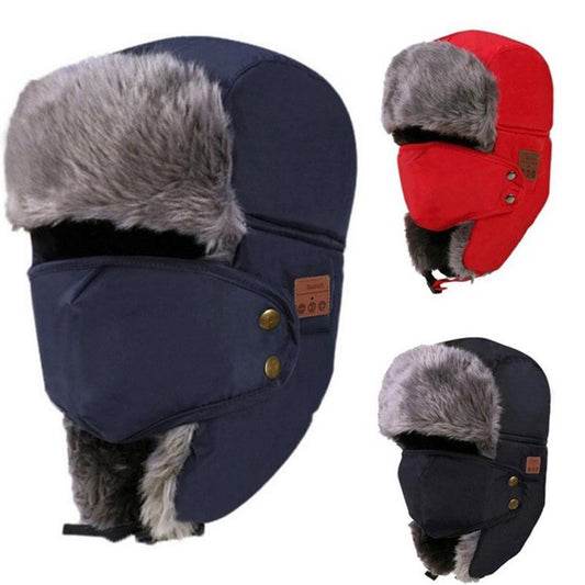 Bluetooth 5.0 Earphone Hat Winter Windproof Wireless Headset Unisex Music Cap