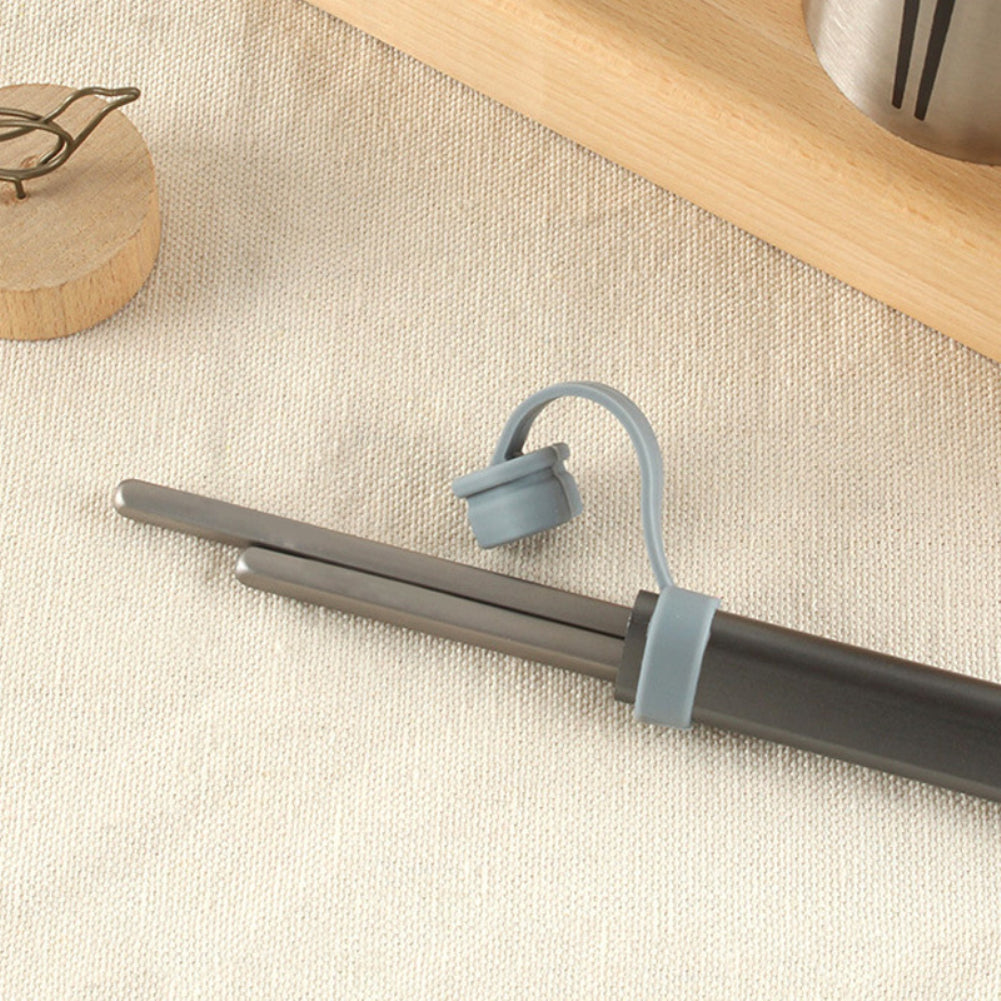 Portable Anti-skid Outdoor Picnic Travel Titanium Chopsticks with Storage Case