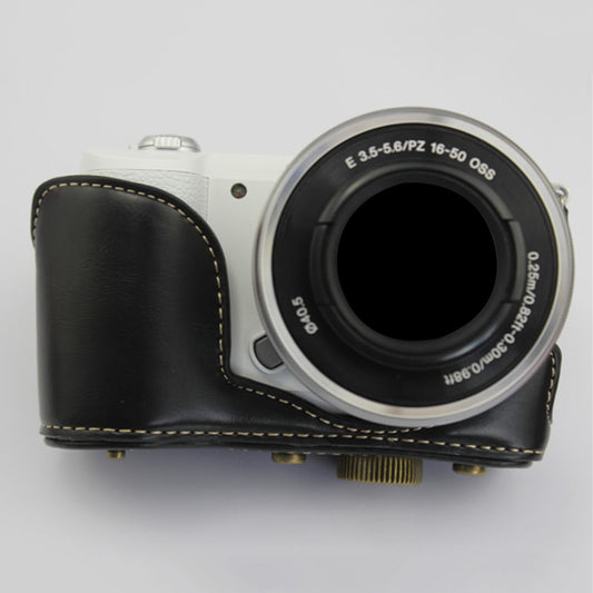 Faux Leather Case Cover Protective Pouch Camera Bag for Sony A5000 A5100 NEX-3N