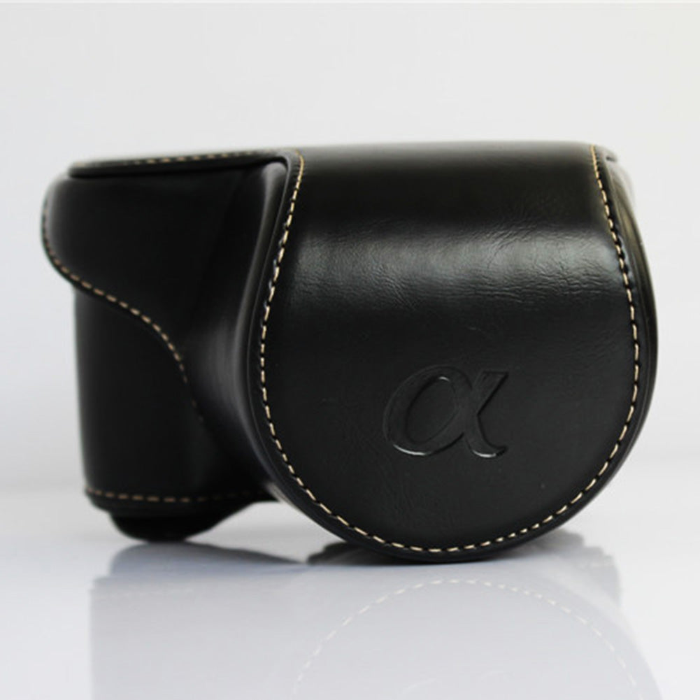 Faux Leather Case Cover Protective Pouch Camera Bag for Sony A5000 A5100 NEX-3N