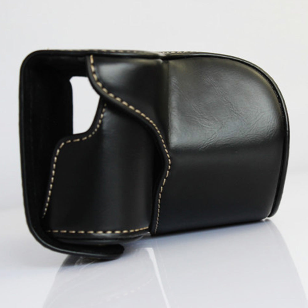 Faux Leather Case Cover Protective Pouch Camera Bag for Sony A5000 A5100 NEX-3N