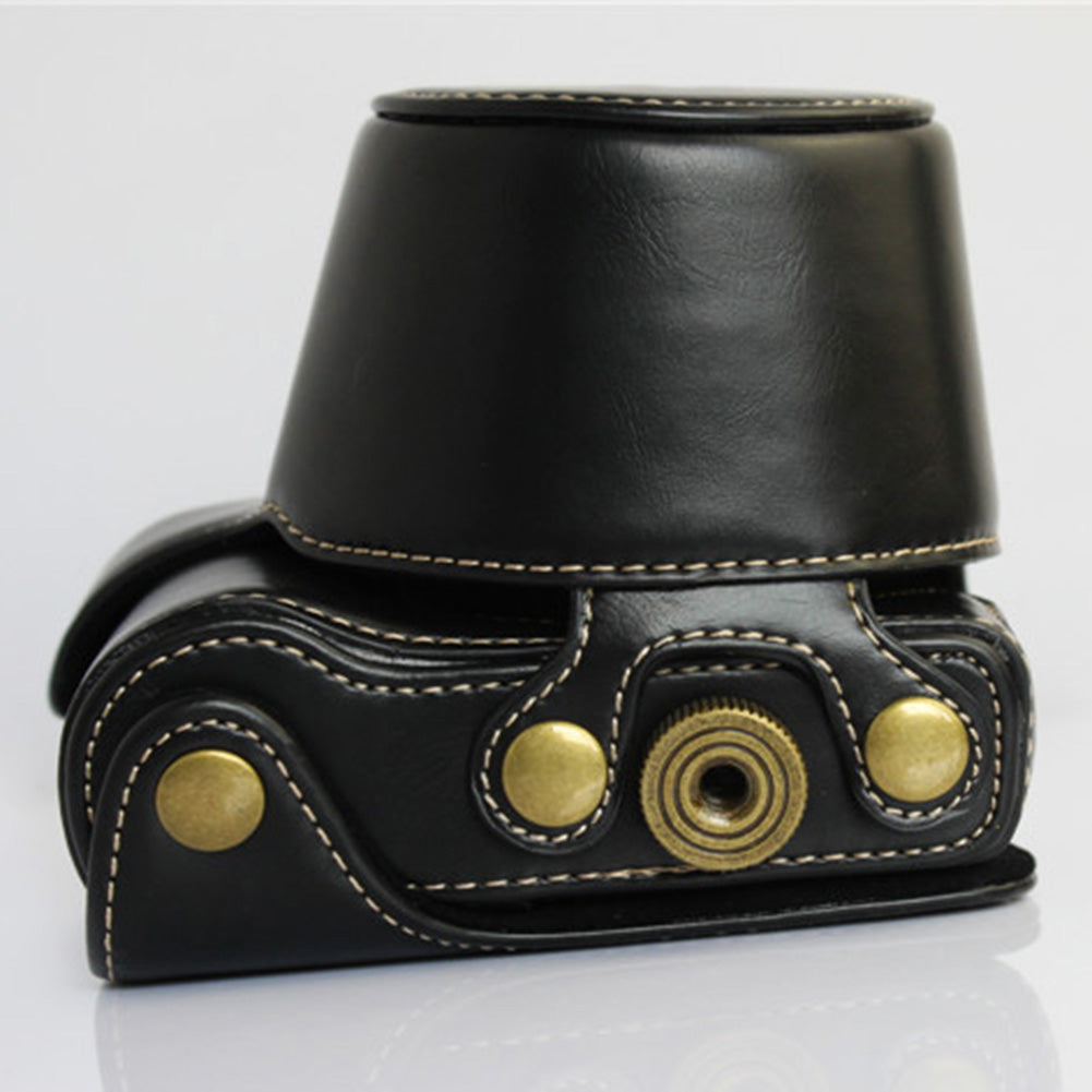 Faux Leather Case Cover Protective Pouch Camera Bag for Sony A5000 A5100 NEX-3N