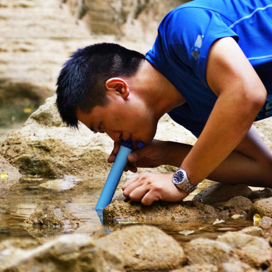 Fashion Camping Hiking Portable Filter Suction Pipe Outdoor Wild Water Purifier