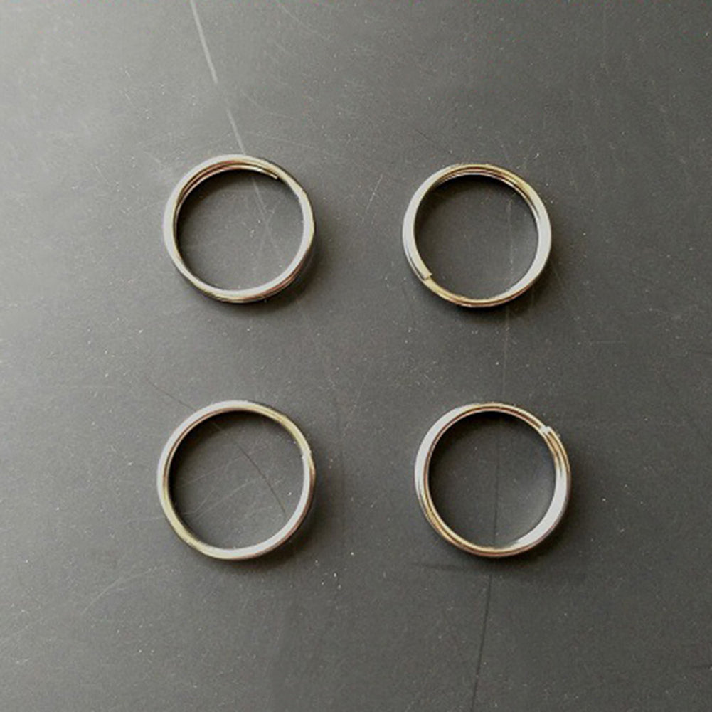 Outdoor Portable Titanium Alloy Light Strong Solid Split Keyring Round Keyfob