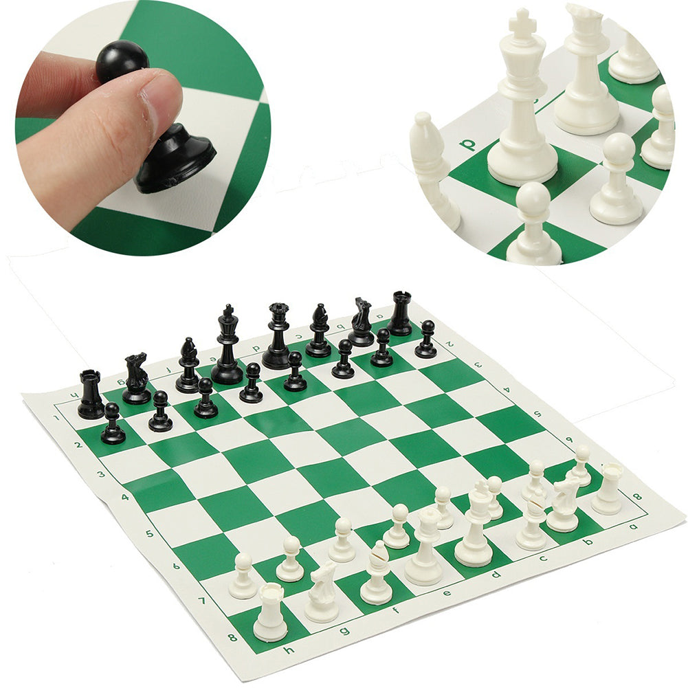 Portable 32 Pieces Intelligence Contemporary Tournament Chess Set Travel Game