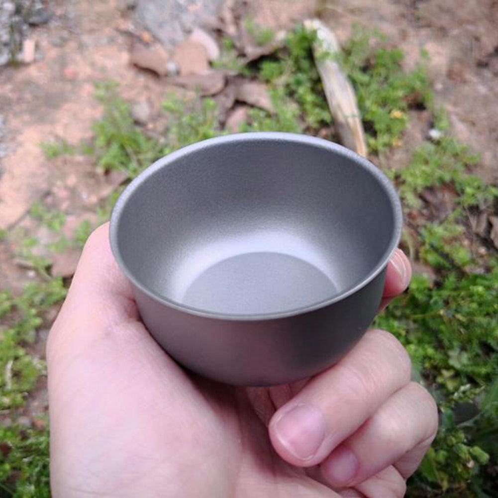 62ml Outdoor Camping Hiking Titanium Mini Ultralight Water Tea Cup Tableware
