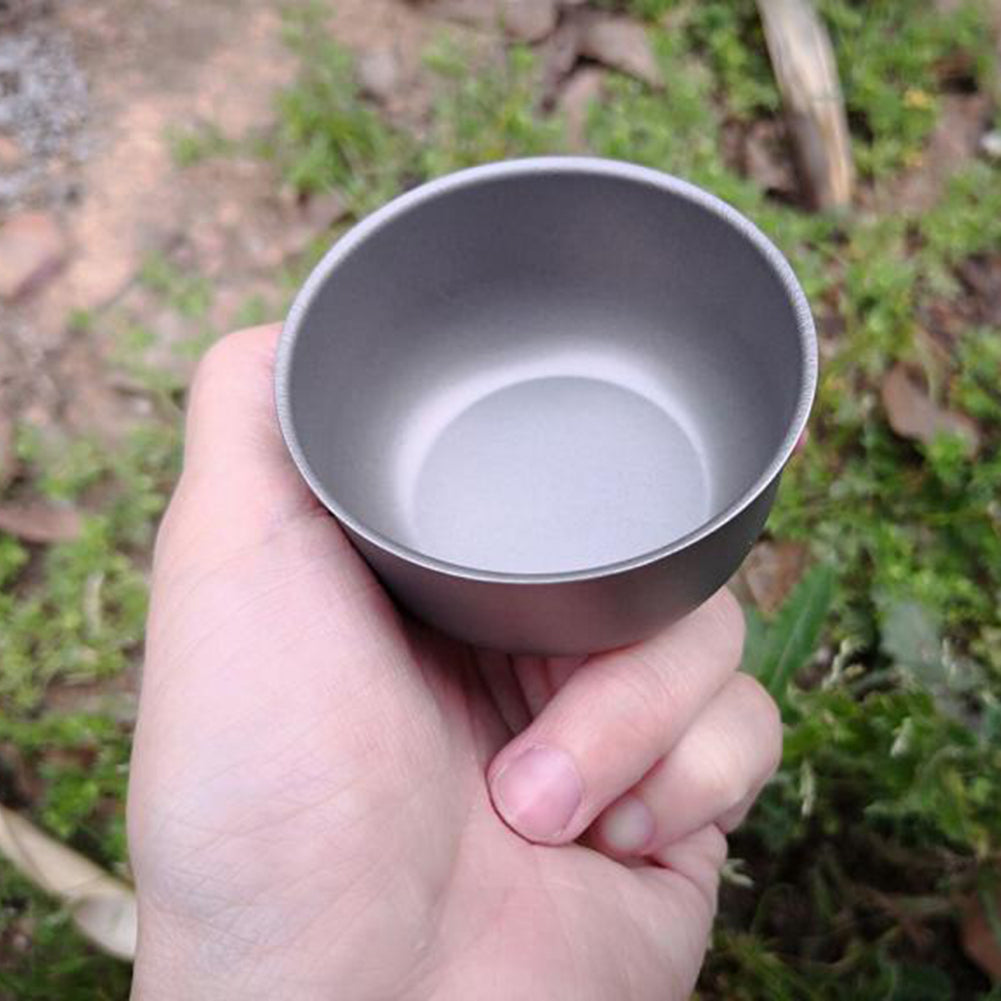 62ml Outdoor Camping Hiking Titanium Mini Ultralight Water Tea Cup Tableware