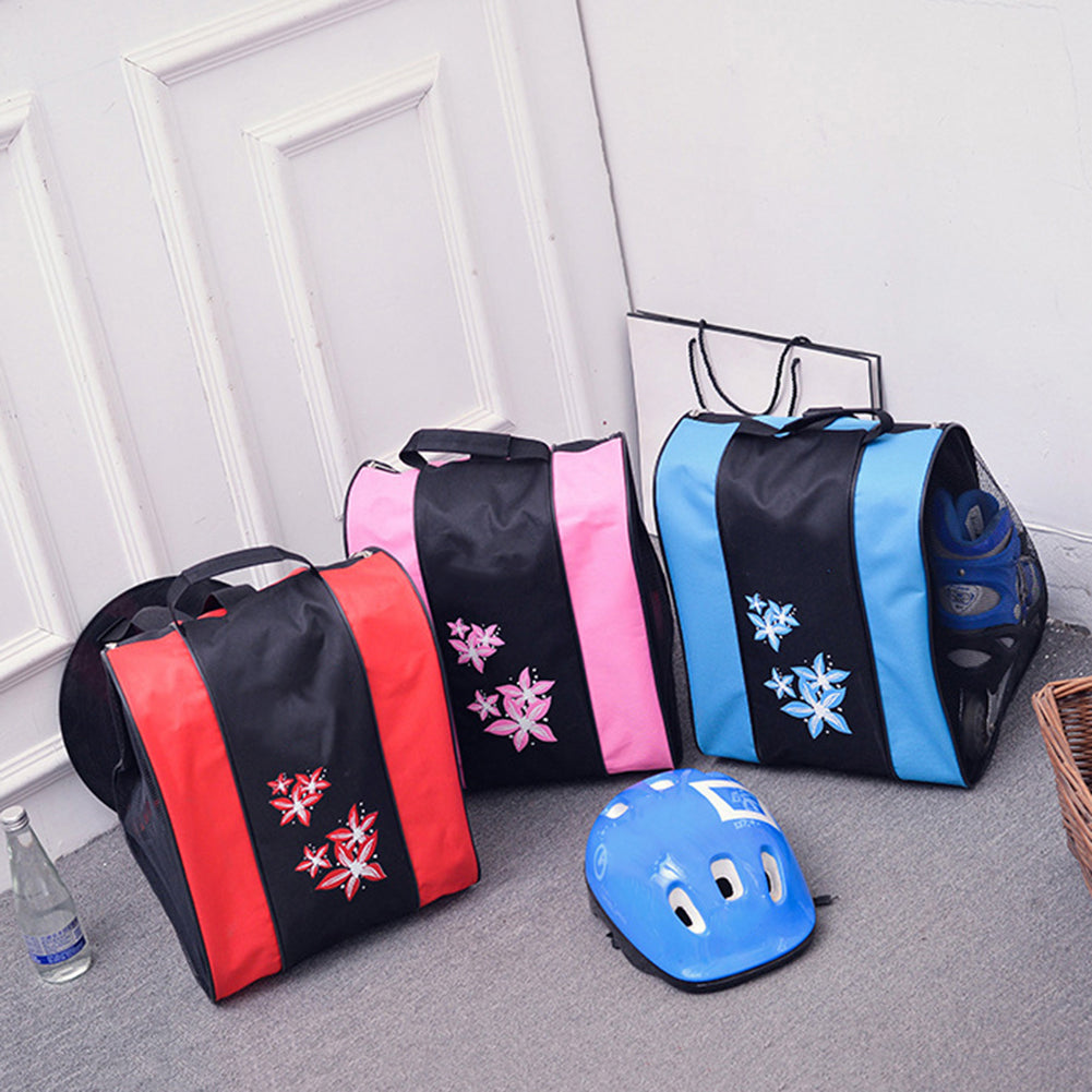 Large Capacity Durable Ice Skates Roller Skating Carry Holder Storage Zipper Bag