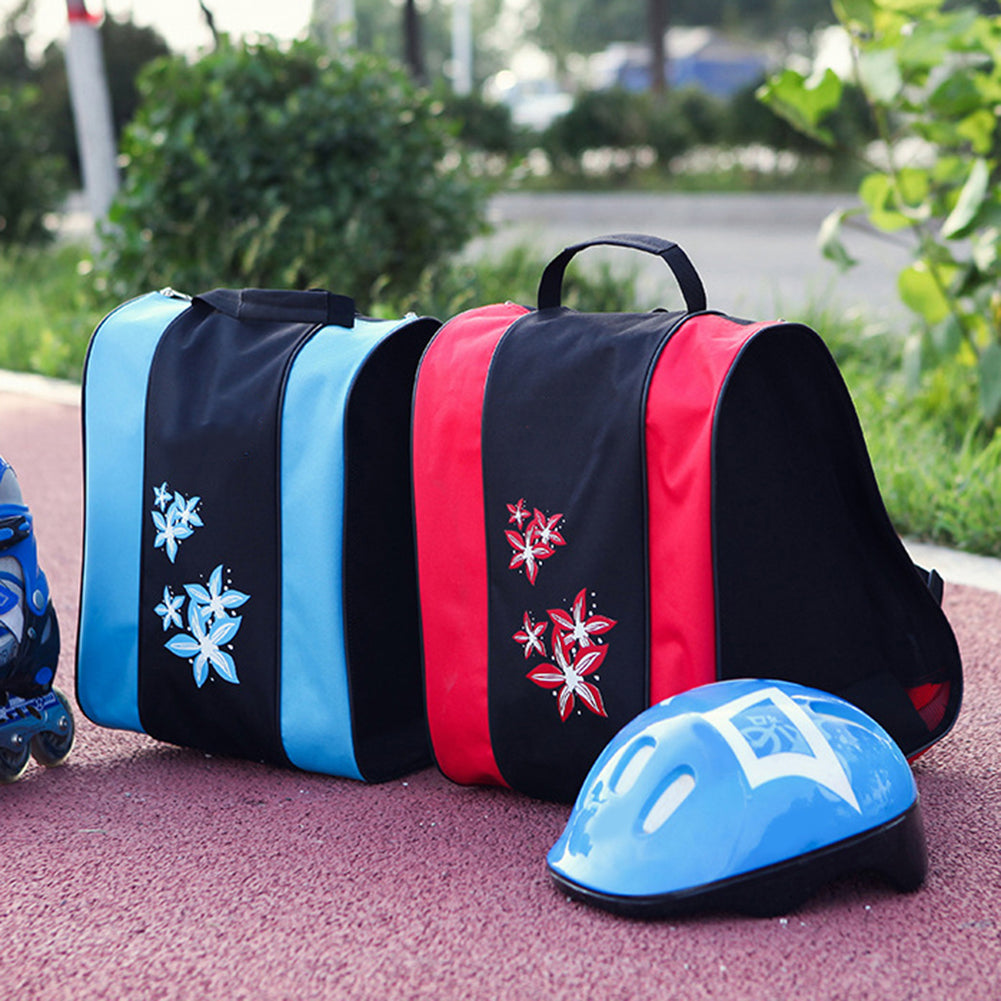 Large Capacity Durable Ice Skates Roller Skating Carry Holder Storage Zipper Bag
