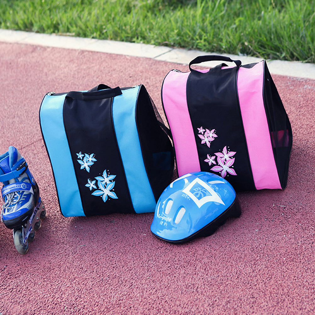 Large Capacity Durable Ice Skates Roller Skating Carry Holder Storage Zipper Bag