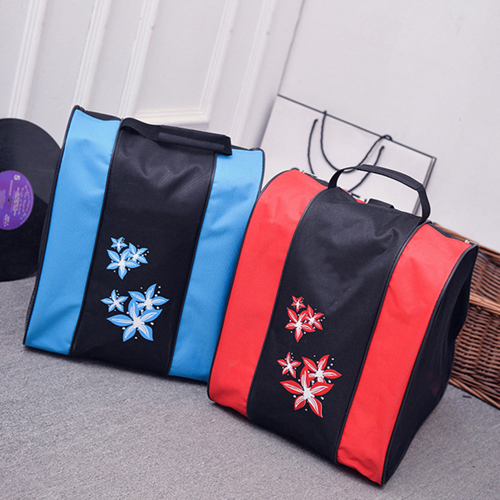 Large Capacity Durable Ice Skates Roller Skating Carry Holder Storage Zipper Bag