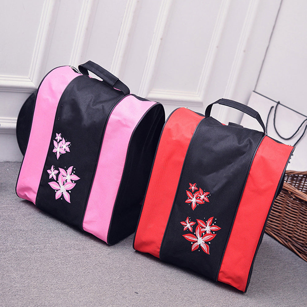 Large Capacity Durable Ice Skates Roller Skating Carry Holder Storage Zipper Bag