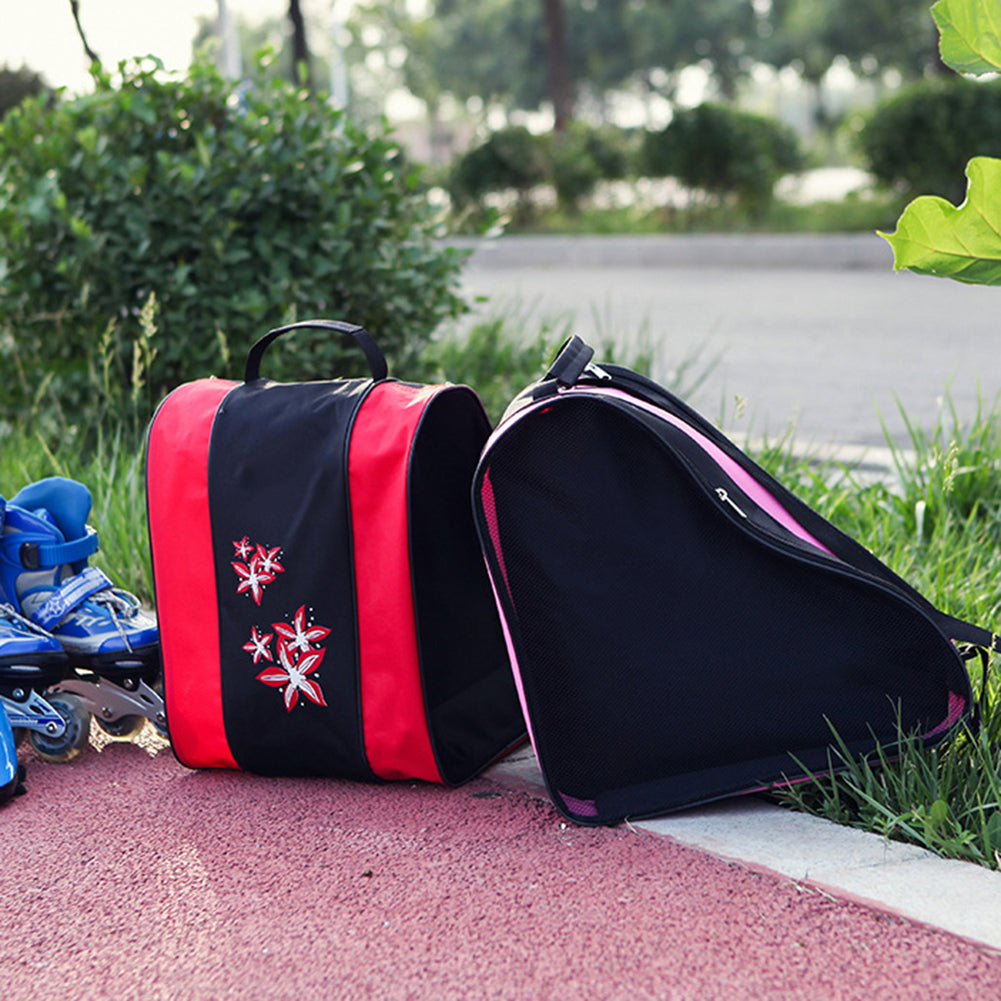 Large Capacity Durable Ice Skates Roller Skating Carry Holder Storage Zipper Bag