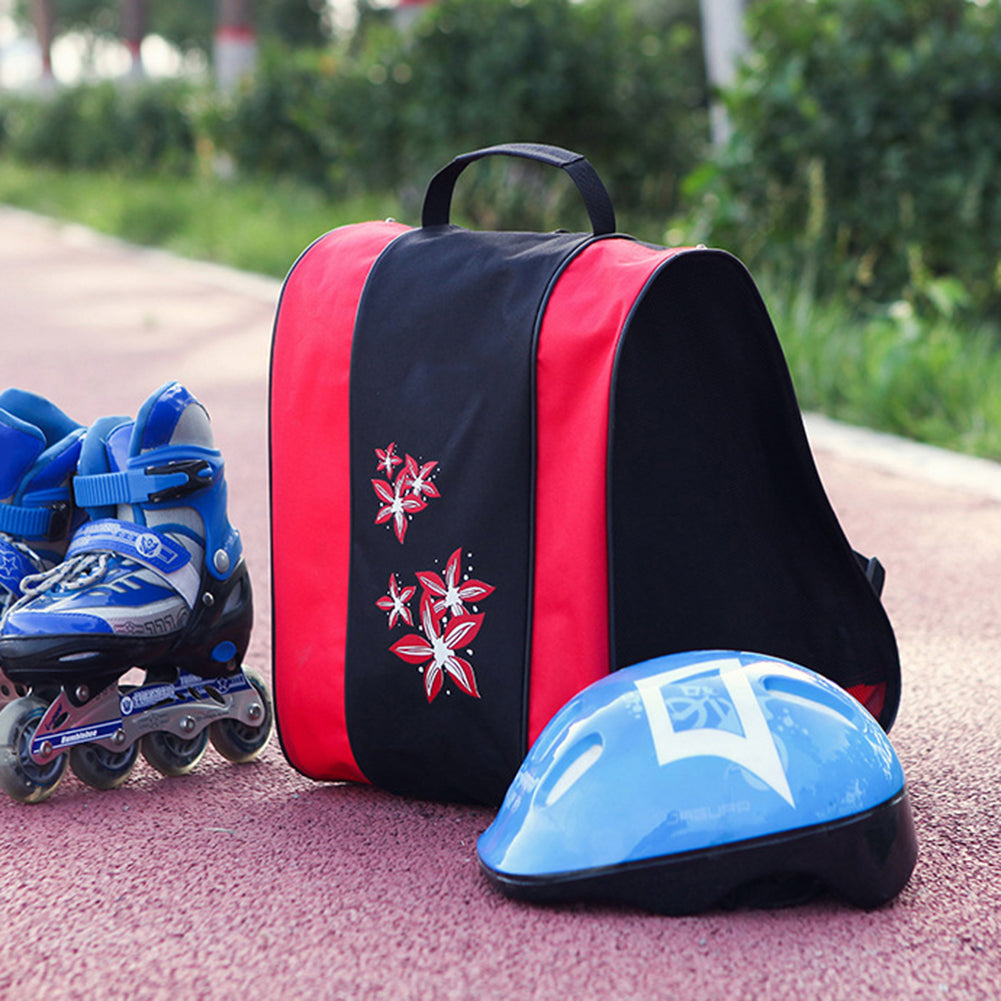 Large Capacity Durable Ice Skates Roller Skating Carry Holder Storage Zipper Bag