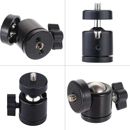 Black Mini 1/4inch 360 Swivel Ball Head Screw for Camera Tripod DSLR Monopod