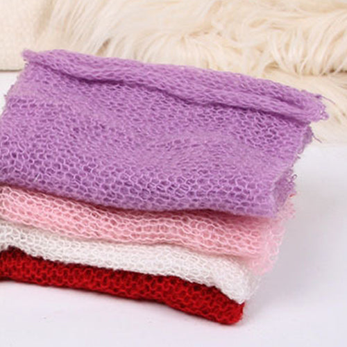 Newborn Baby Boy Girl Faux Mohair Wrap Knit Photography Prop Baby Photo Prop