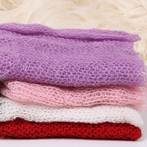 Newborn Baby Boy Girl Faux Mohair Wrap Knit Photography Prop Baby Photo Prop